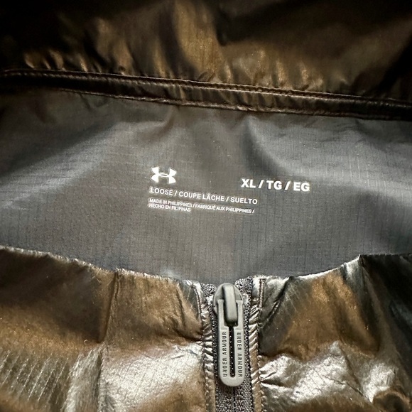 UNDER ARMOUR, NWOT, WOMENS, BLACK, WATER REPELLENT PULLOVER. LOOSE FIT. SIZE XL - Picture 5 of 10